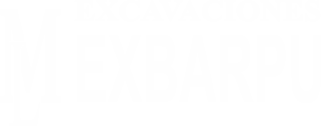 logo obras y excavaciones exbarpu sl blanco